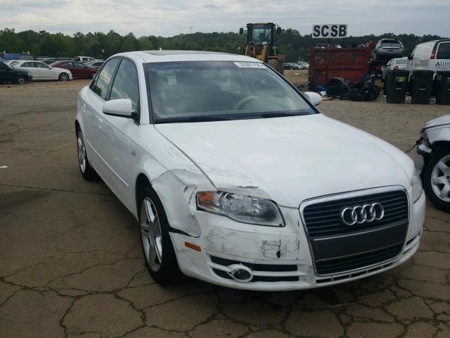 WAUAF78E77A274406 - 2007 AUDI A4 2 WHITE photo 1