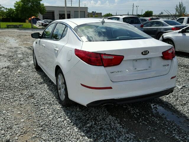 5XXGN4A72FG481136 - 2015 KIA OPTIMA EX WHITE photo 3