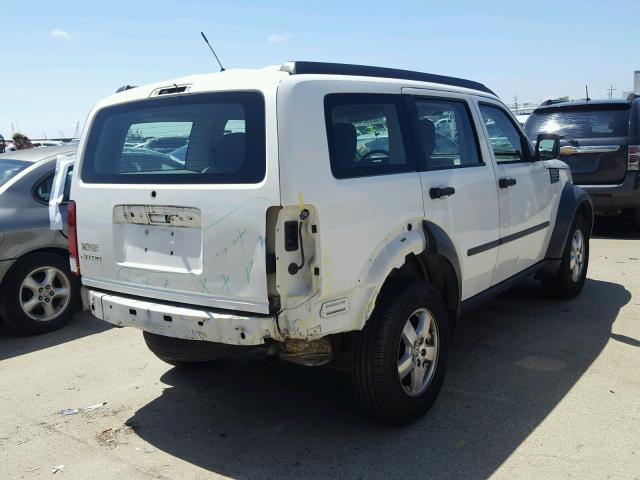 1D8GT28K27W564538 - 2007 DODGE NITRO SXT WHITE photo 4