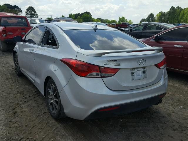 KMHDH6AE2DU012782 - 2013 HYUNDAI ELANTRA CO SILVER photo 3