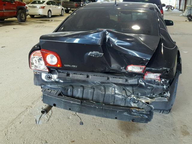 1G1ZH57B38F261631 - 2008 CHEVROLET MALIBU 1LT შავი ფოტო 9