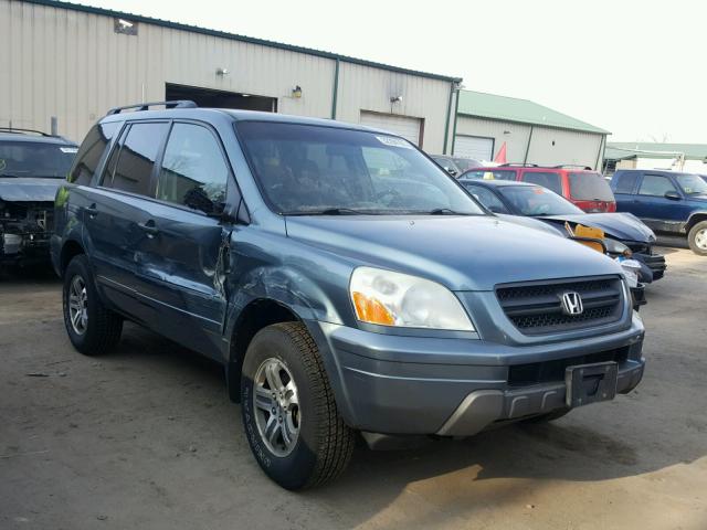 2HKYF18435H521061 - 2005 HONDA PILOT EX BLUE photo 1