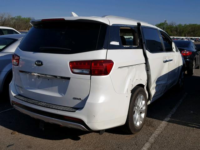 KNDME5C1XF6039382 - 2015 KIA SEDONA SXL WHITE photo 4