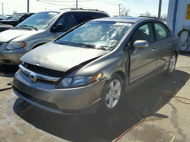 1HGFA16968L061626 - 2008 HONDA CIVIC EXL GRAY photo 2