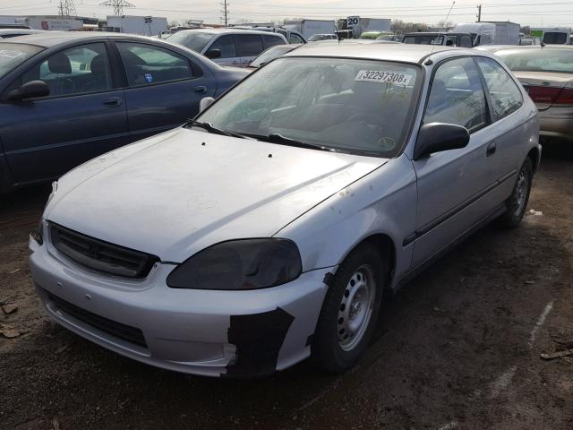 2HGEJ6426YH109735 - 2000 HONDA CIVIC CX SILVER photo 2