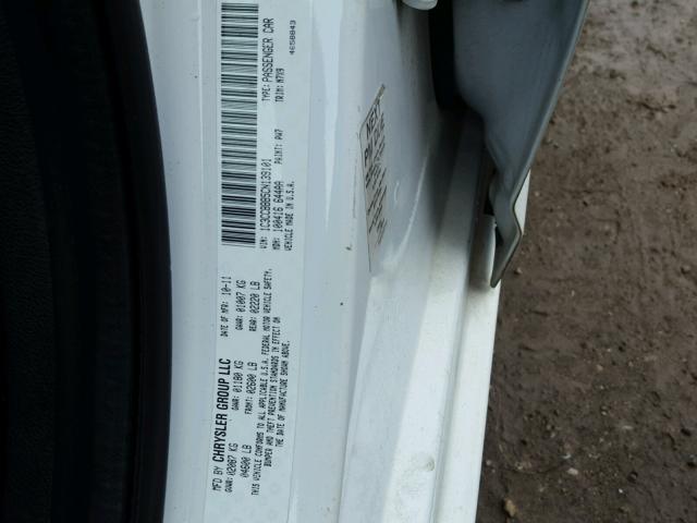 1C3CCBBB5CN139101 - 2012 CHRYSLER 200 TOURIN WHITE photo 10