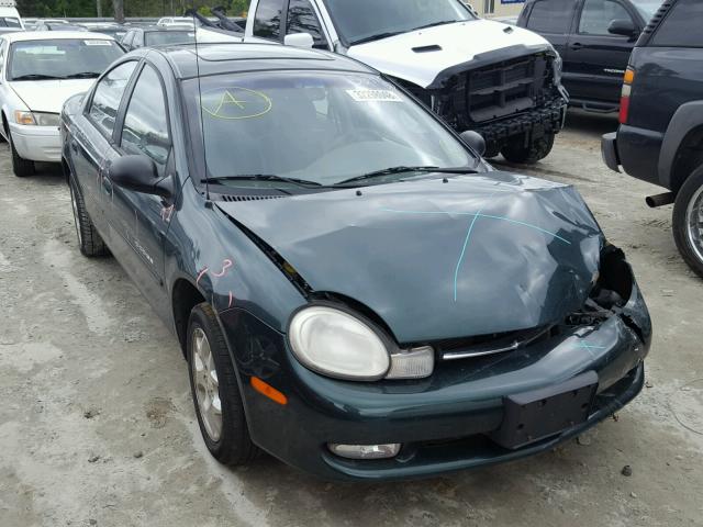 1B3ES46C7YD755399 - 2000 DODGE NEON BASE GREEN photo 1