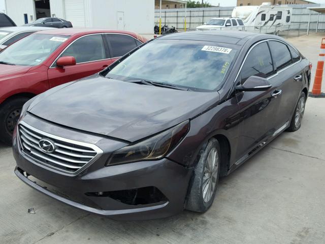 5NPE34AF5FH075389 - 2015 HYUNDAI SONATA SPO GRAY photo 2