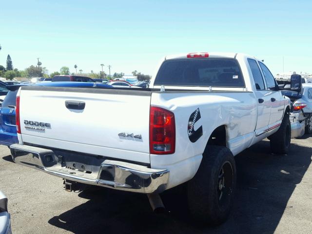 3D7KU28C74G282684 - 2004 DODGE RAM 2500 S WHITE photo 4