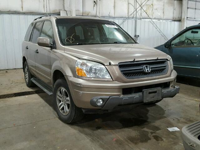 2HKYF18624H535548 - 2004 HONDA PILOT EXL BEIGE photo 1