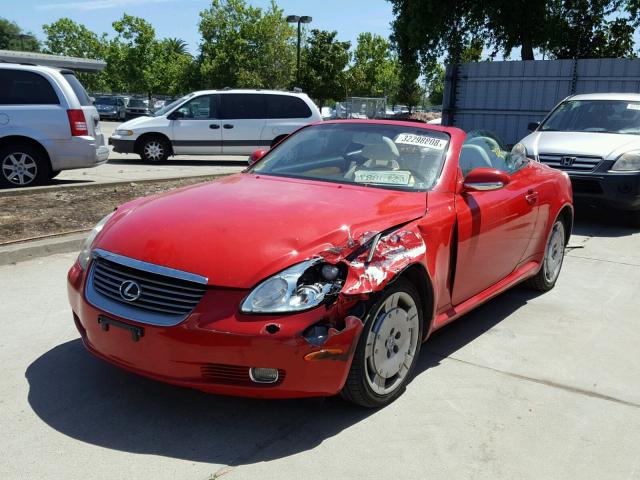 JTHFN48Y420004700 - 2002 LEXUS SC 430 RED photo 2