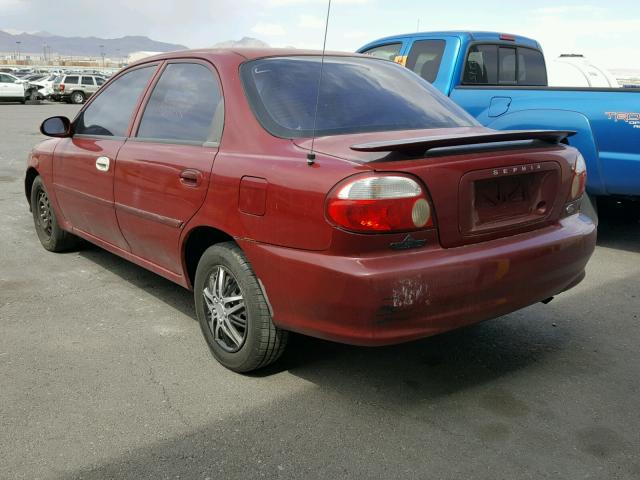 KNAFB1213Y5838700 - 2000 KIA SEPHIA BAS RED photo 3