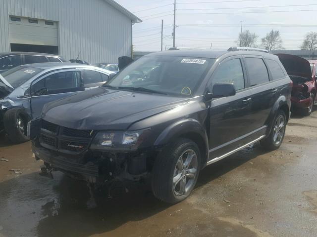 3C4PDDGG7HT556236 - 2017 DODGE JOURNEY CR GRAY photo 2