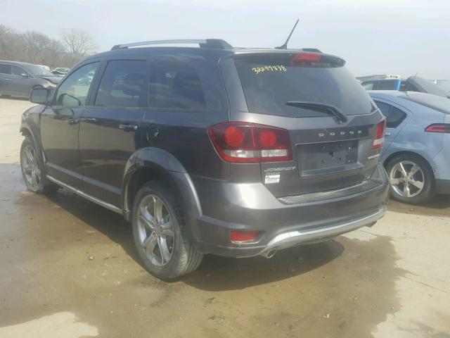 3C4PDDGG7HT556236 - 2017 DODGE JOURNEY CR GRAY photo 3