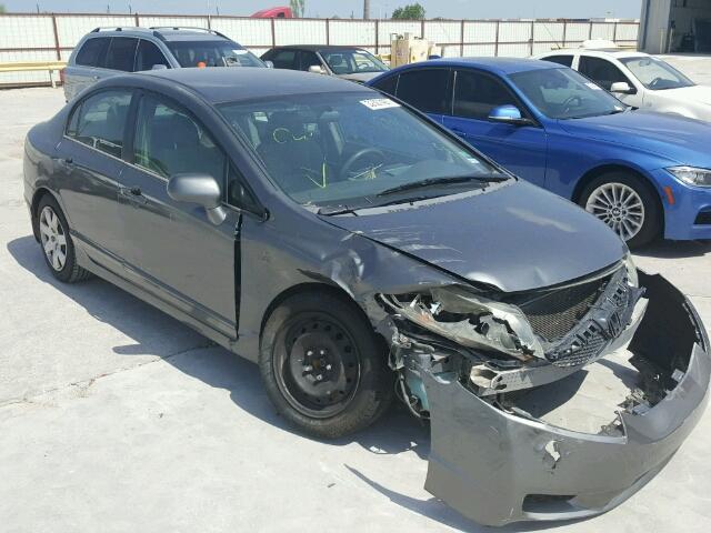 19XFA1F50AE018281 - 2010 HONDA CIVIC LX GRAY photo 1