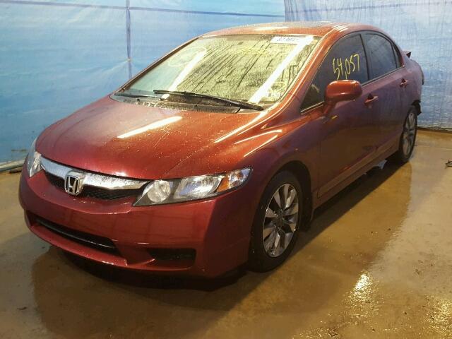 2HGFA16869H336031 - 2009 HONDA CIVIC EX RED photo 2