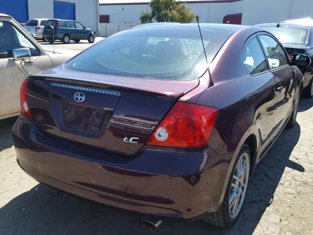 JTKDE167970156862 - 2007 TOYOTA SCION TC BURGUNDY photo 4