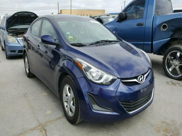 5NPDH4AE6EH491731 - 2014 HYUNDAI ELANTRA BLUE photo 1