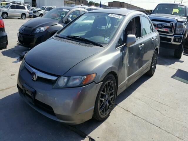 2HGFA16538H524560 - 2008 HONDA CIVIC LX GRAY photo 2