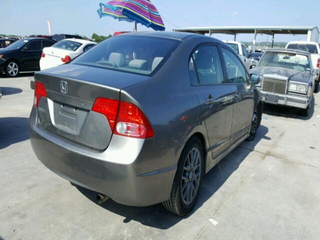 2HGFA16538H524560 - 2008 HONDA CIVIC LX GRAY photo 4