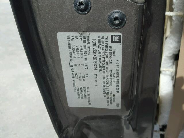 1GNDV231X8D139244 - 2008 CHEVROLET UPLANDER L TAN photo 10