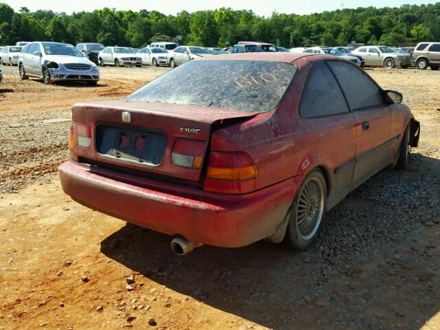 1HGEJ6129TL092283 - 1996 HONDA CIVIC DX RED photo 4