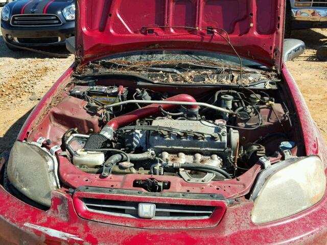 1HGEJ6129TL092283 - 1996 HONDA CIVIC DX RED photo 7