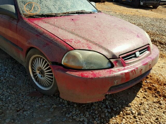 1HGEJ6129TL092283 - 1996 HONDA CIVIC DX RED photo 9