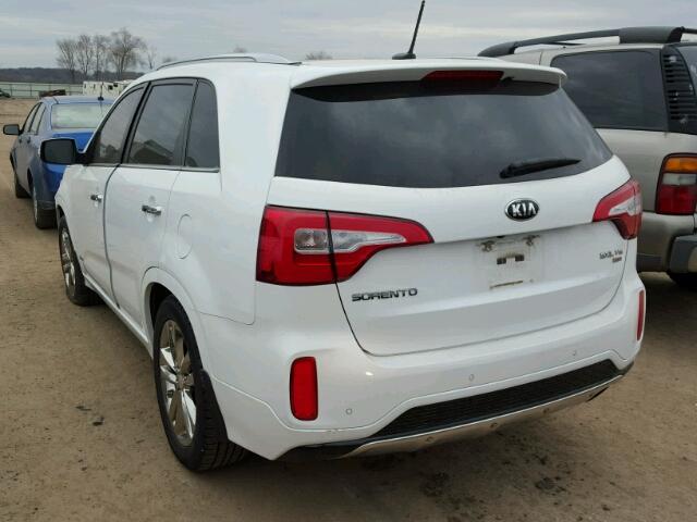 5XYKWDA73EG445554 - 2014 KIA SORENTO SX WHITE photo 3