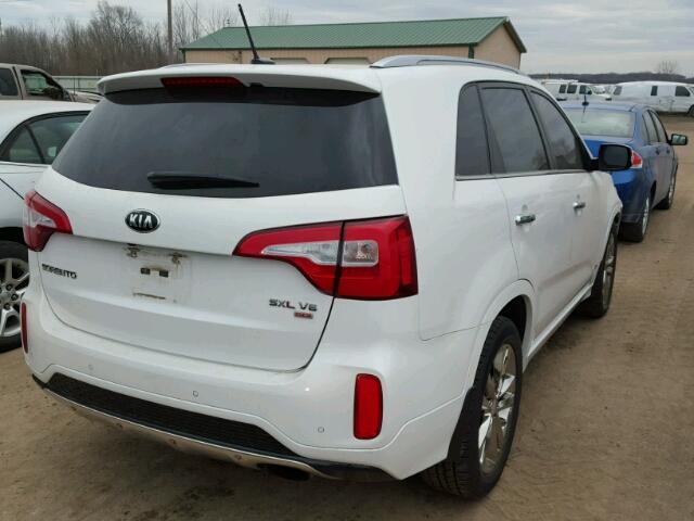 5XYKWDA73EG445554 - 2014 KIA SORENTO SX WHITE photo 4