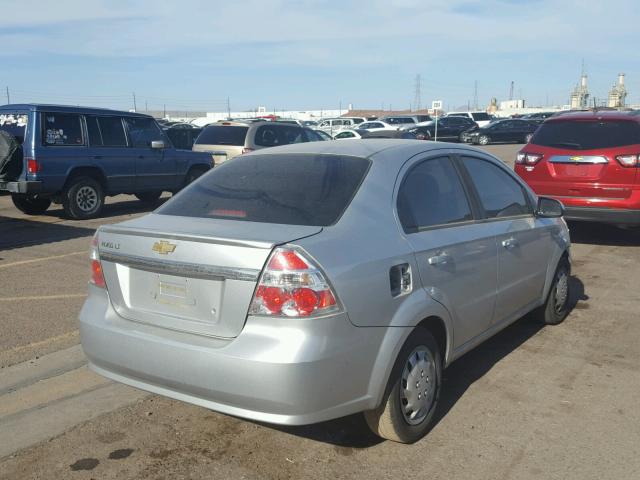 KL1TD5DE9AB129243 - 2010 CHEVROLET AVEO LS SILVER photo 4