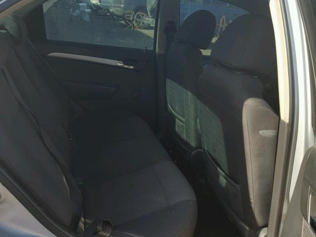 KL1TD5DE9AB129243 - 2010 CHEVROLET AVEO LS SILVER photo 6