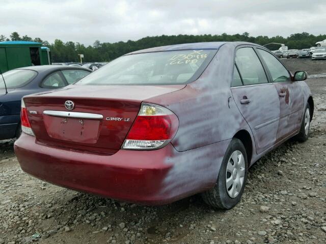 4T1BE32K46U159403 - 2006 TOYOTA CAMRY LE BURGUNDY photo 4