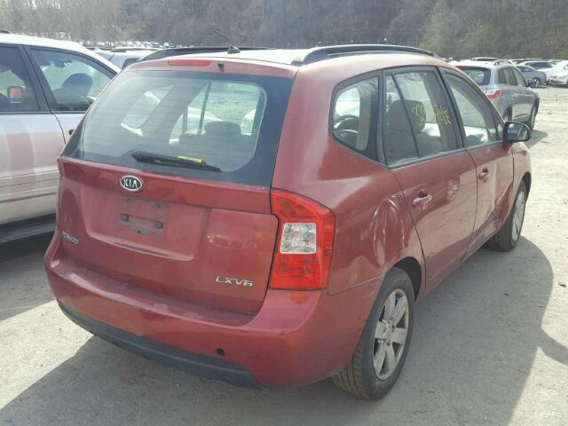 KNAFG526X87184531 - 2008 KIA RONDO LX RED photo 4