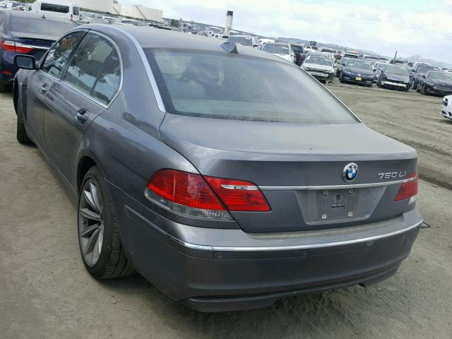 WBAHN83527DT72188 - 2007 BMW 750 SILVER photo 3