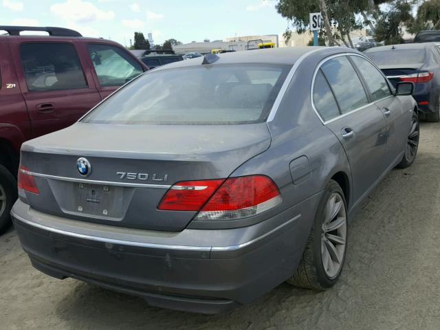 WBAHN83527DT72188 - 2007 BMW 750 SILVER photo 4