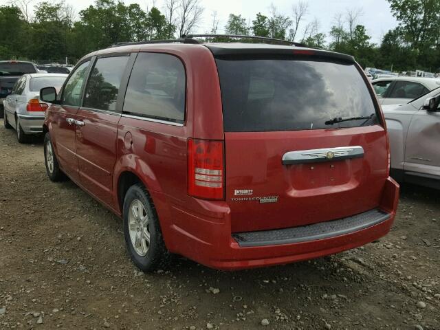 2A8HR54P28R103668 - 2008 CHRYSLER TOWN & COU RED photo 3