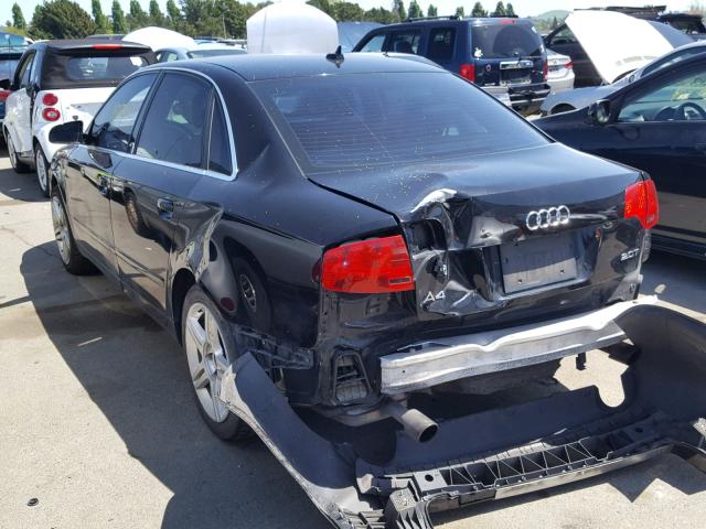 WAUAF78E97A266727 - 2007 AUDI A4 2 BLACK photo 3