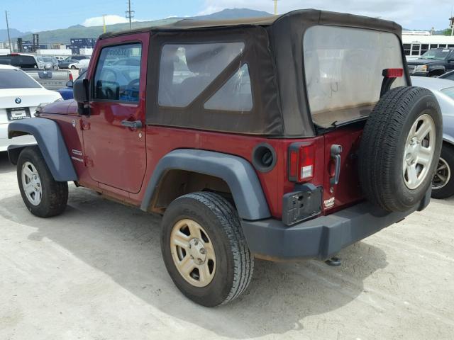 1C4AJWAG1DL588172 - 2013 JEEP WRANGLER S RED photo 3