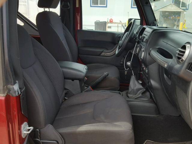 1C4AJWAG1DL588172 - 2013 JEEP WRANGLER S RED photo 5