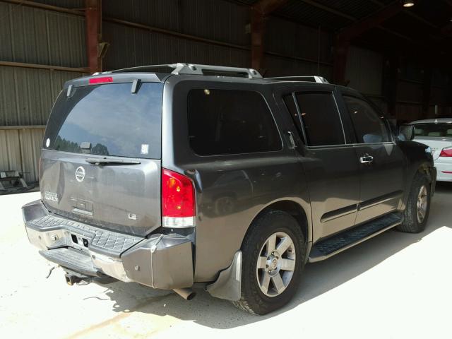 5N1AA08B04N719695 - 2004 NISSAN ARMADA SE GRAY photo 4