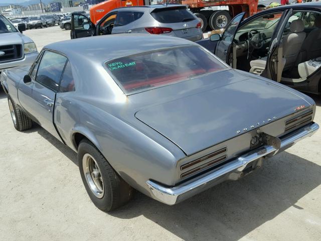 223377U140204 - 1967 PONTIAC FIREBIRD SILVER photo 3