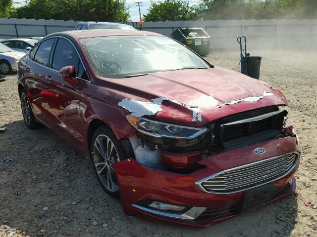 3FA6P0K98HR176183 - 2017 FORD FUSION TIT RED photo 1