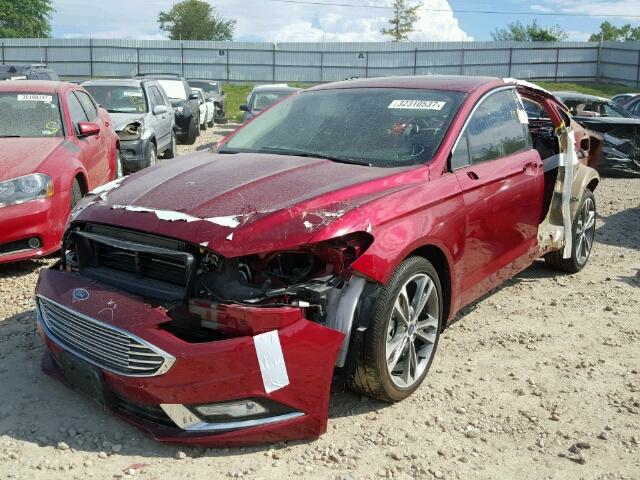 3FA6P0K98HR176183 - 2017 FORD FUSION TIT RED photo 2