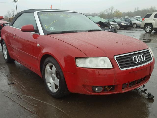 WAUAC48H43K018603 - 2003 AUDI A4 1.8 CAB RED photo 1