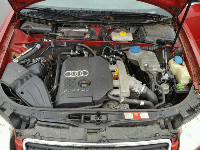 WAUAC48H43K018603 - 2003 AUDI A4 1.8 CAB RED photo 7