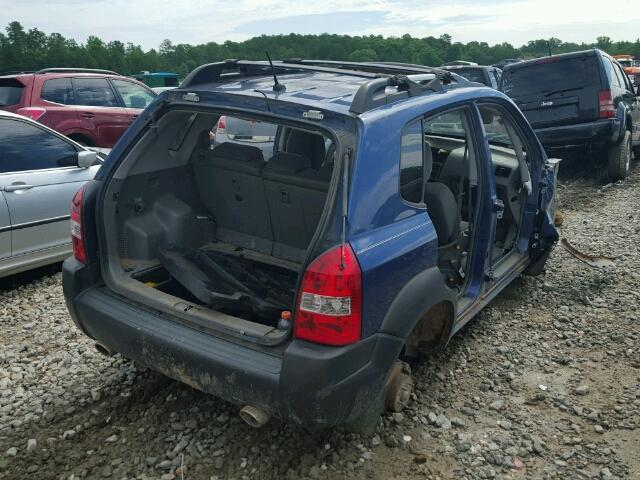 KM8JN12D37U528996 - 2007 HYUNDAI TUCSON SE BLUE photo 4