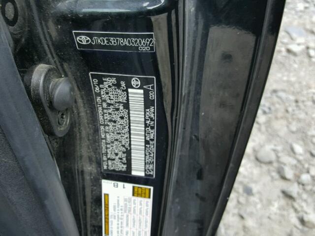 JTKDE3B78A0320692 - 2010 TOYOTA SCION TC 黑色 照片 10