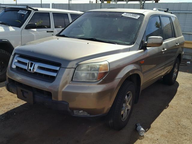 5FNYF28438B004481 - 2008 HONDA PILOT EX BROWN photo 2