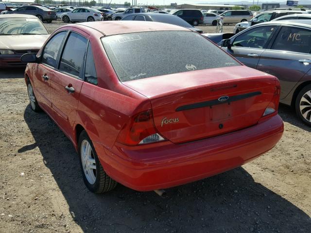1FAFP33P72W181457 - 2002 FORD FOCUS LX RED photo 3